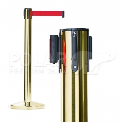 เสากั้นบริเขตสีทอง-สายผ้าดึงกลับอัตโนมัติ