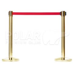 เสากั้นบริเขตสีทอง-สายผ้าดึงกลับอัตโนมัติ